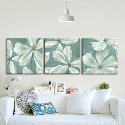 Yumuşak Tonlar Panoramik 3 Parça Kanvas Tablo