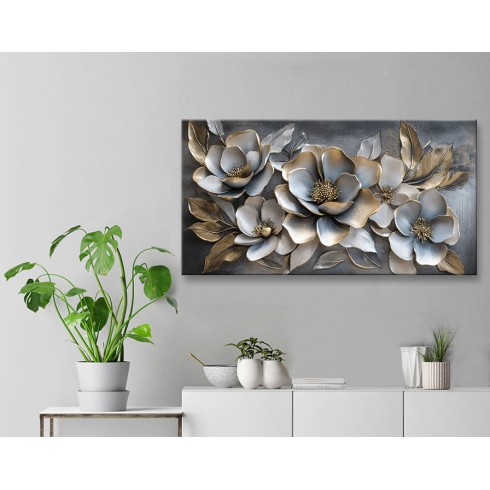 Gold ve Grinin Katmanları Kanvas Tablo