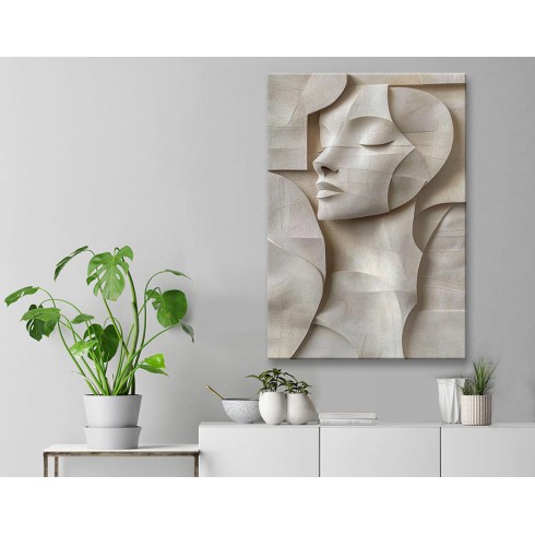 Dekoratif Kadın Silüet Kanvas Tablo