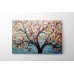 Hayat Ağacı Retro Renkli Yatay Kanvas tablo