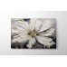 Siyah Beyaz Soyut 3d Papatya Yatay Kanvas Tablo