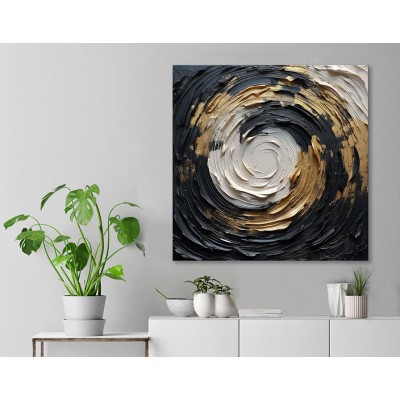 Soyut Girdabı Kare Kanvas Tablo