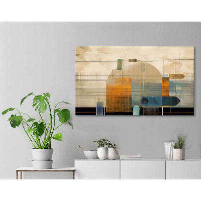 Geometrik Desenli Kanvas Tablo