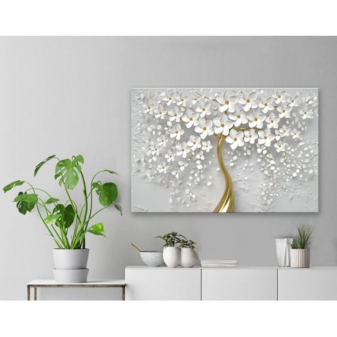 Altın Ağacı Kanvas Tablo