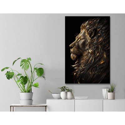 Aslanın Asaleti Modern Kanvas Tablo