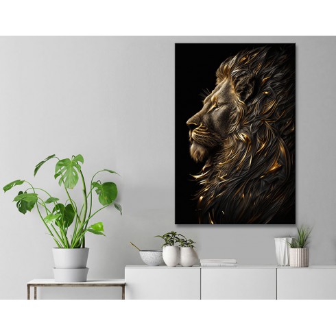 Aslanın Asaleti Modern Kanvas Tablo Aslanın Asaleti Modern Kanvas Tablo