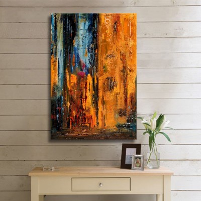 Soyut Evler Yaşamlar Kanvas Tablo 