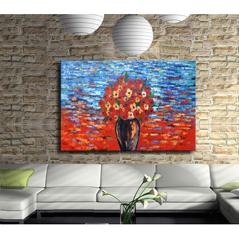 Natürmort Fırça Darbeleri Kanvas Tablo