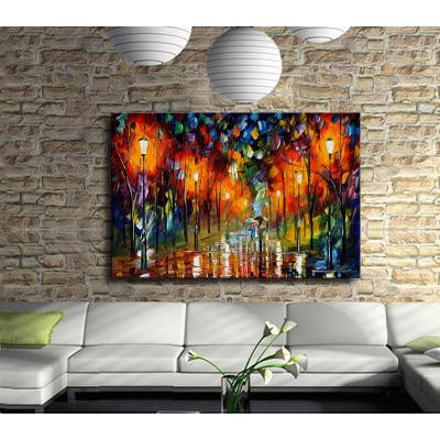 Parkta Karşılaşma Kanvas Tablo