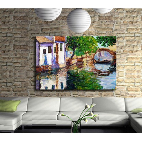 Köy Manzarası Kanvas Tablo