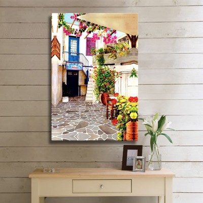 Begonvil Kokulu Avlular Kanvas Tablo