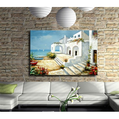 Şirin Sahil Kasabaları Kanvas Tablo Şirin Sahil Kasabaları Kanvas Tablo