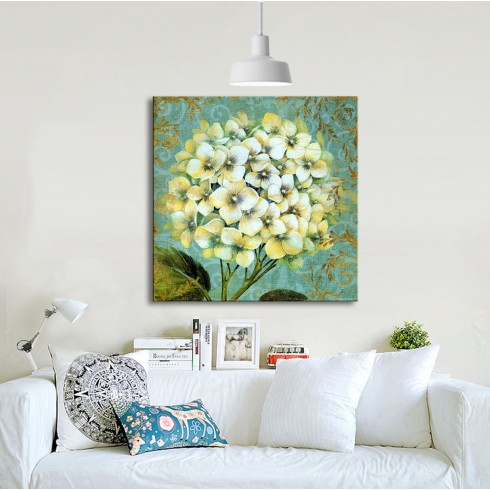 Top Ortanca Çiçeği Kanvas Tablo