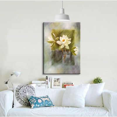 Sanatsal Dokunuş Dikey Kanvas Tablo