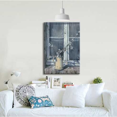 Açan Gece Çiçekleri Dikey Kanvas Tablo Açan Gece Çiçekleri Dikey Kanvas Tablo