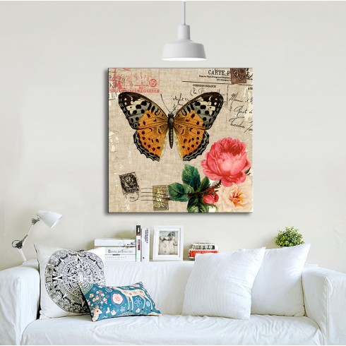 Sarı Kelebek Kanvas Tablo