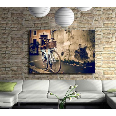 Mavi Bisiklet Kanvas Tablo