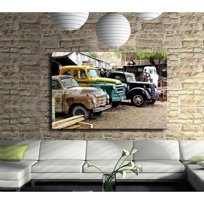 Eski Kamyonlar Kanvas Tablo