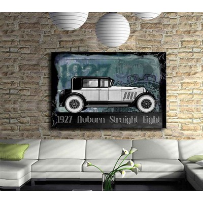 1927 AUBURN STRAIGHT EIGHT KANVAS TABLO 
