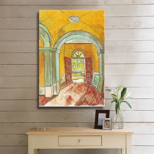 Vincent Van Gogh Entrance Hall of Saint Paul Hospital Kanvas Tablo