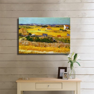Vincent Van Gogh Harvest Landscape Kanvas Tablo