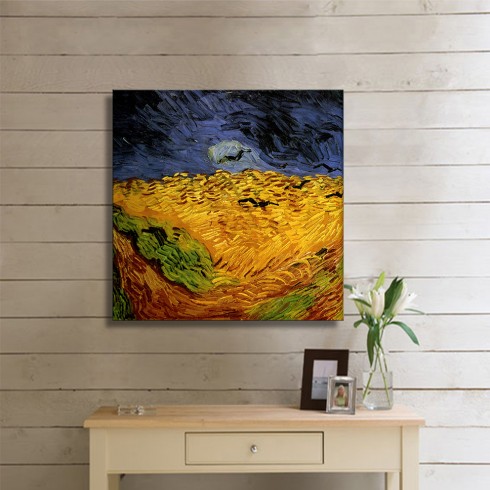 Vincent Van Gogh Kargalarla Buğday Tarlası (2) Kanvas Tablo