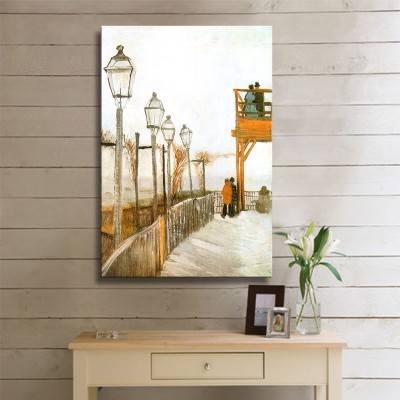 Vincent Van Gogh Montmartre Bei Der Oberen Kanvas Tablo