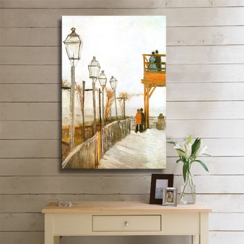 Vincent Van Gogh Montmartre Bei Der Oberen Kanvas Tablo