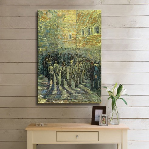 Vincent Van Gogh Prisoners-Exercising Kanvas Tablo