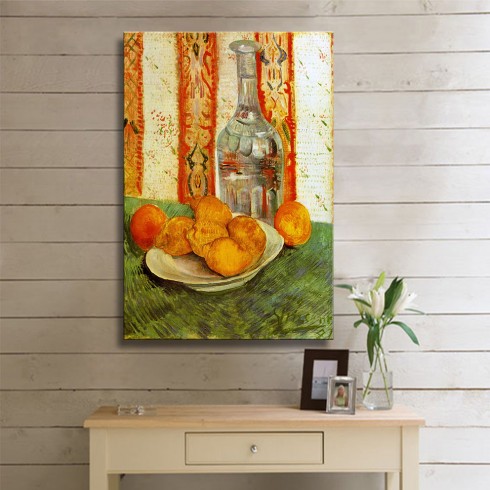 Vincent Van Gogh Still Life With Decanter and Lemons Kanvas Tablo