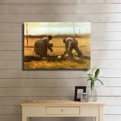 Vincent Van Gogh Ekim ve Hasat (2) Kanvas Tablo