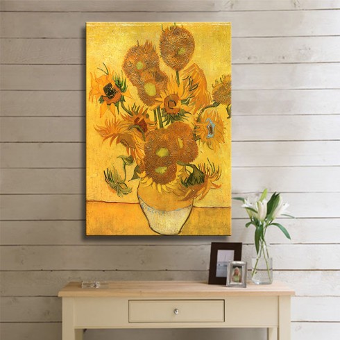 Vincent Van Gogh Still Life Vase With Fifteen Sunflowers Kanvas Tablo