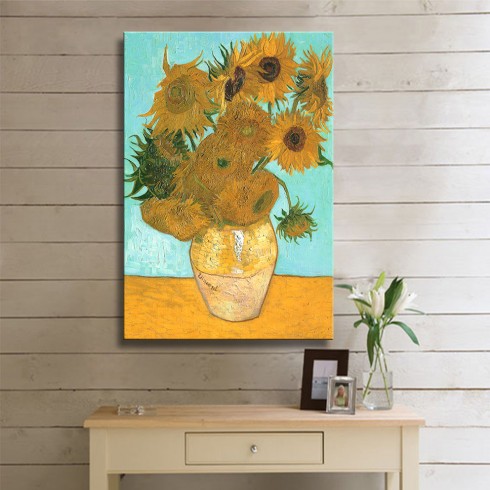 Vincent Van Gogh Still Life Vase With Twelve Sunflowers Kanvas Tablo
