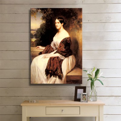 Portrait of Madame Ackerman the Wife of the Chief Finance Minister of King Louis Philippe Kanvas Tablo