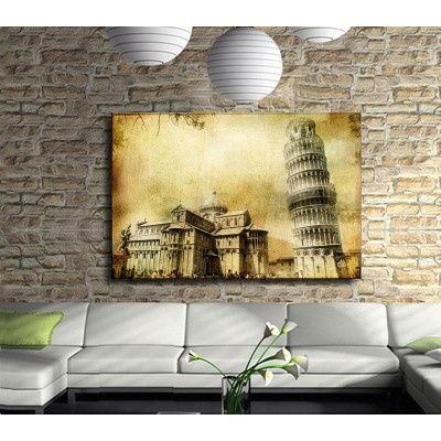 Soft İtalya Pisa Tower Kanvas Tablo