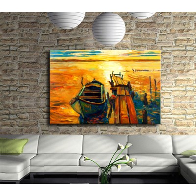 Yıkık İskele Kanvas Tablo