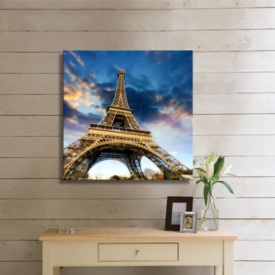 Gökyüzü Ve Eyfel Kulesi Kare Kanvas Tablo