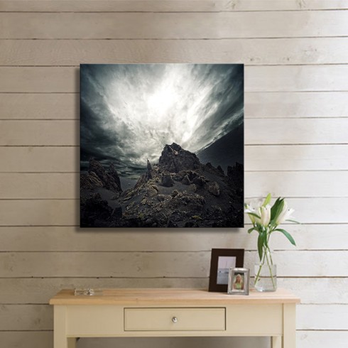 Varoluş Kare Kanvas Tablo