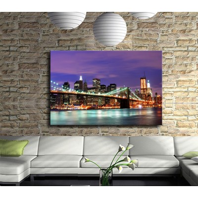 New York Gece Manzarası Kanvas Tablo