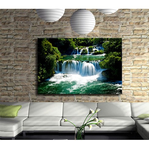 Şelale Manzarası Kanvas Tablo