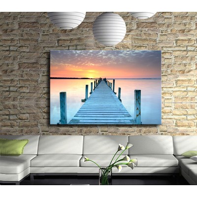 İskele Deniz Manzarası Kanvas Tablo