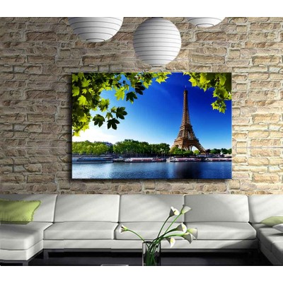 Yeşil Paris Kanvas Tablo