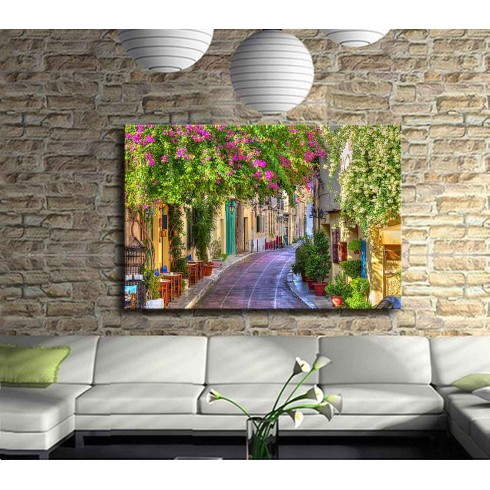 Alaçatı Sokakları Kanvas Tablosu Alaçatı Sokakları Kanvas Tablosu
