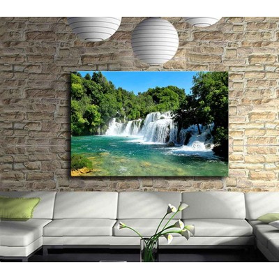 Köpük Köpük Şelale Kanvas Tablo 