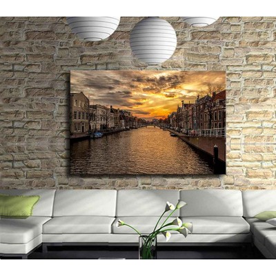 Amsterdam Manzarası Kanvas Tablo