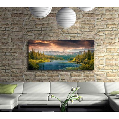 Dağlar Tepeler Ormanlar Kanvas Tablo