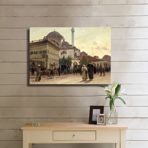 Pazar Gezintisi Oryantal Kanvas Tablo