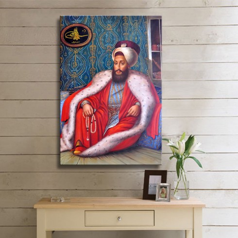 Padişah Üçüncü Selim Oryantal Dikey Kanvas Tablo Padişah Üçüncü Selim Oryantal Dikey Kanvas Tablo