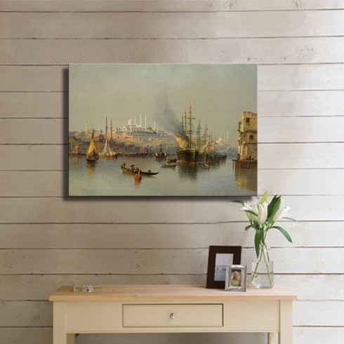 İstanbul Tarihi Yarım Ada Oryantal Kanvas Tablo İstanbul Tarihi Yarım Ada Oryantal Kanvas Tablo