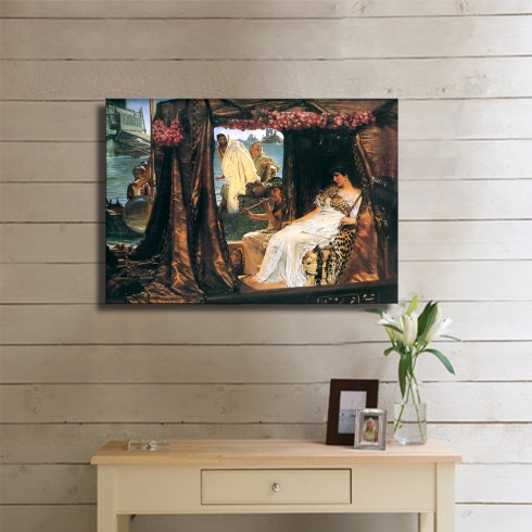 Alma Tadema The Meeting of Antony and Cleopatra Kanvas Tablo